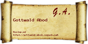 Gottwald Abod névjegykártya